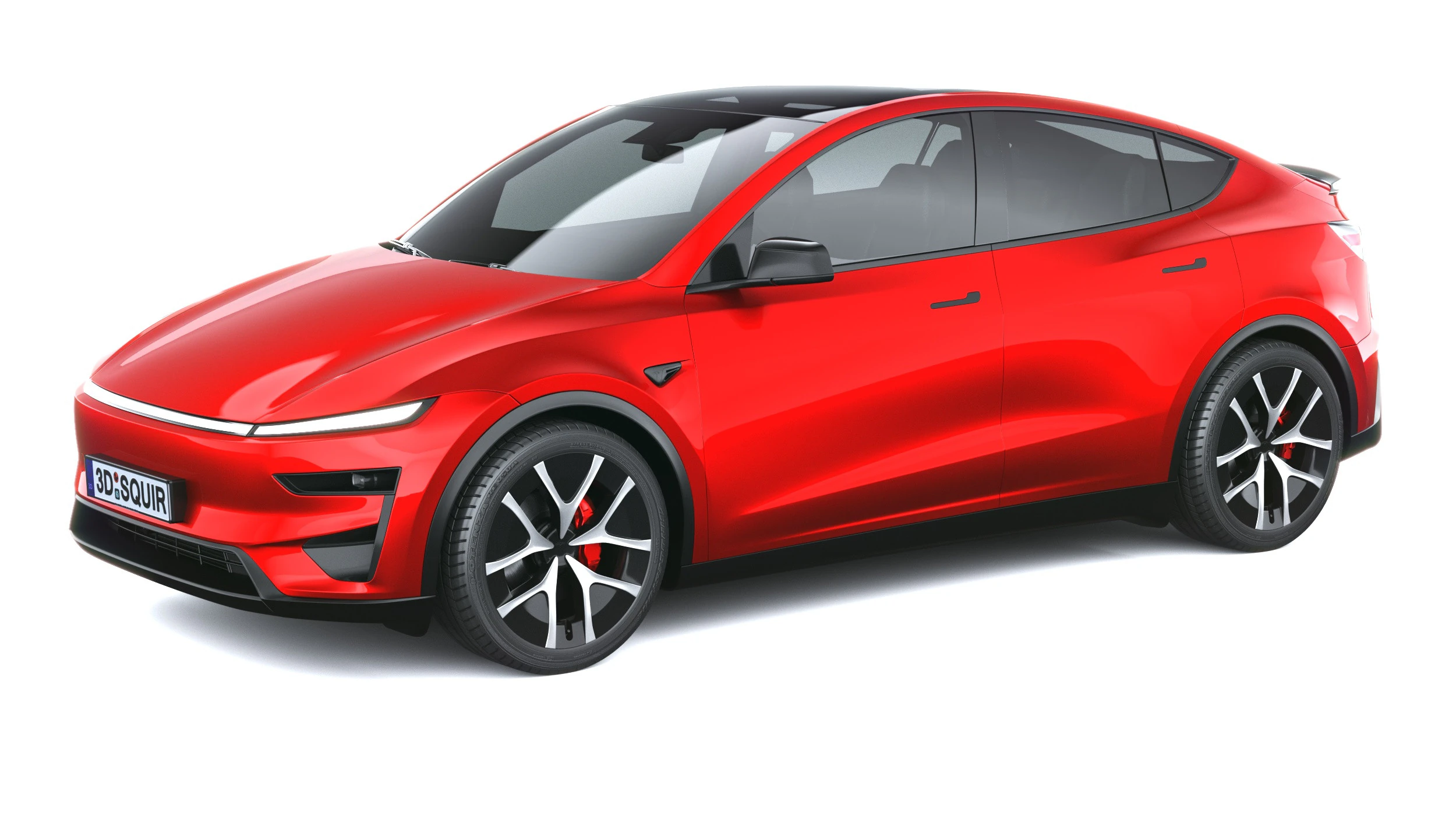 Tesla Model Y Performance 2026 3D Model .c4d .max .obj .3ds .fbx .stl .blend 