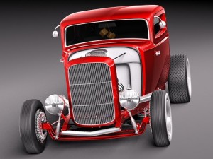 Model B 1932 Deuce Coupe 3D Model