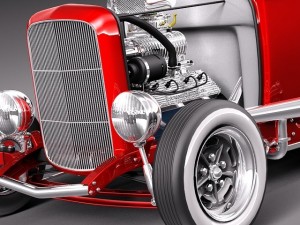 Model B 1932 Deuce Coupe 3D Model