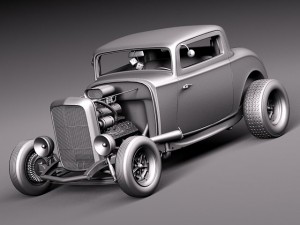 Model B 1932 Deuce Coupe 3D Model