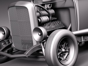 Model B 1932 Deuce Coupe 3D Model