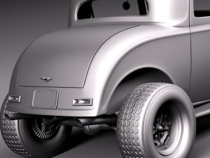Model B 1932 Deuce Coupe 3D Model