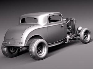 Model B 1932 Deuce Coupe 3D Model