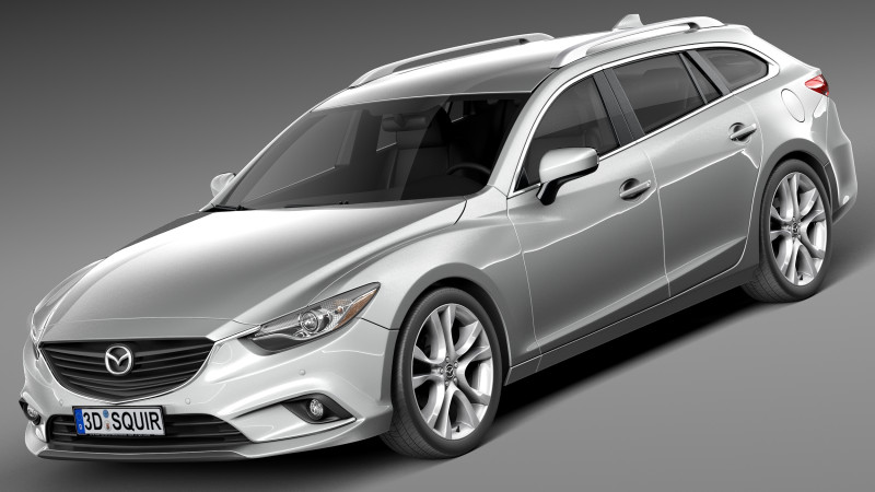 Mazda 6 Wagon 2013 Model 3D .c4d .max .obj .3ds .fbx .stl .blend
