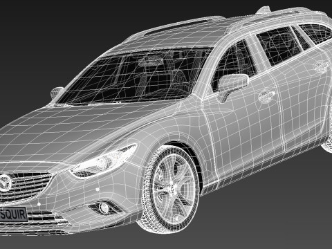 Mazda 6 Wagon 2013 Model 3D