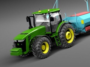 John Deere 8R Tractor 3D Model