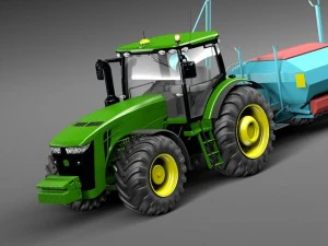 Trattore John Deere 8R Modello 3D