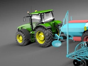John Deere 8R Tractor 3D Model