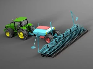 John Deere 8R Tractor 3D Model