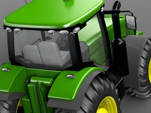 John Deere 8R Tractor 3D Model