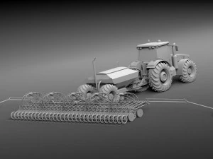 John Deere 8R Tractor 3D Model
