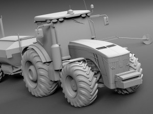 John Deere 8R Tractor 3D Model