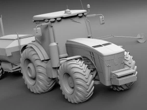 John Deere 8R Tractor 3D Model