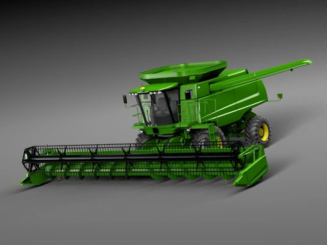 Colheitadeira John Deere Modelo 3D .c4d .max .obj .3ds .fbx .stl .blend 