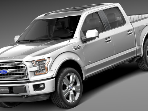 F-150 Crew Cab Limited 2016 3D Model