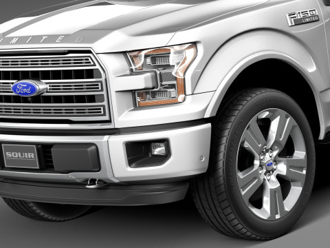 F-150 Crew Cab Limited 2016 Modello 3D