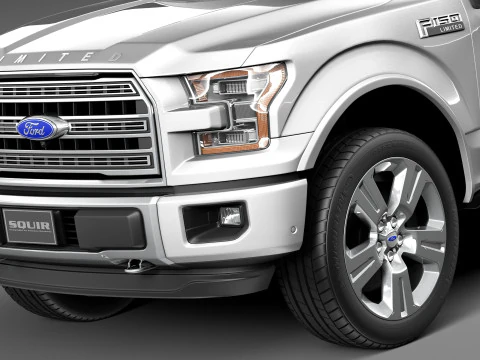 F-150 Crew Cab Limited 2016 3D Model
