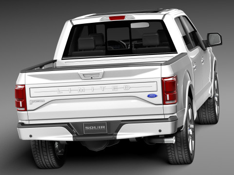 F-150 Crew Cab Limited 2016 Modello 3D
