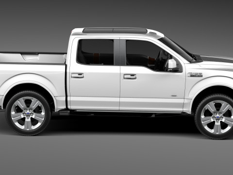 F-150 Crew Cab Limited 2016 Modello 3D