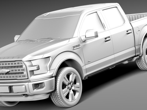 F-150 Crew Cab Limited 2016 Modello 3D