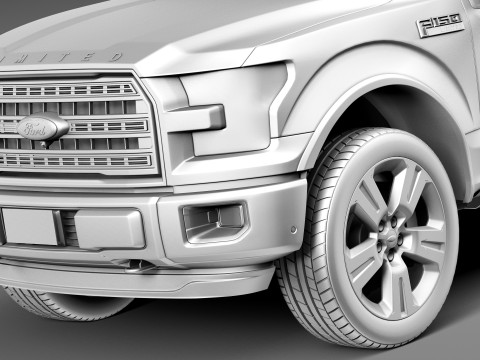 F-150 Crew Cab Limited 2016 Modello 3D
