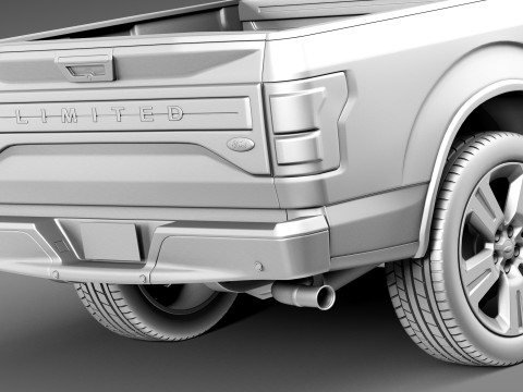 F-150 Crew Cab Limited 2016 Modello 3D
