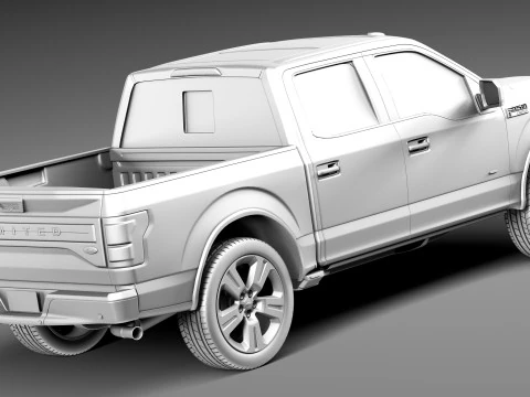 F-150 Crew Cab Limited 2016 3D Model