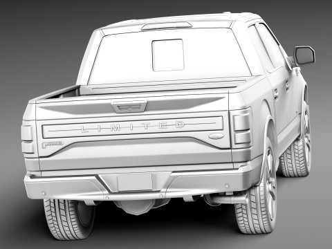 F-150 Crew Cab Limited 2016 Modello 3D