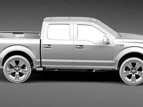 F-150 Crew Cab Limited 2016 Modello 3D