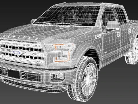 F-150 Crew Cab Limited 2016 3D Model