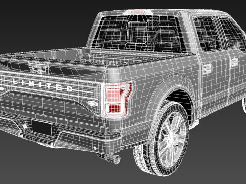 F-150 Crew Cab Limited 2016 Modello 3D