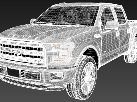 F-150 Crew Cab Limited 2016 Modello 3D