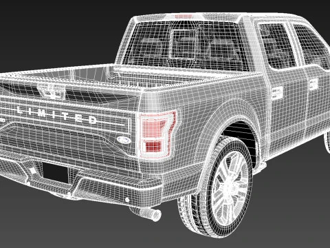 F-150 Crew Cab Limited 2016 3D Model