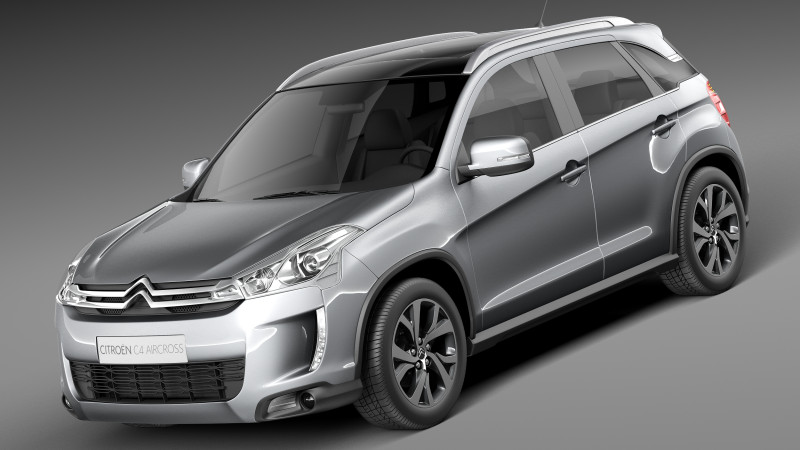 Citroen C4 Aircross 2013 3D 모델 .c4d .max .obj .3ds .fbx .stl .blend 