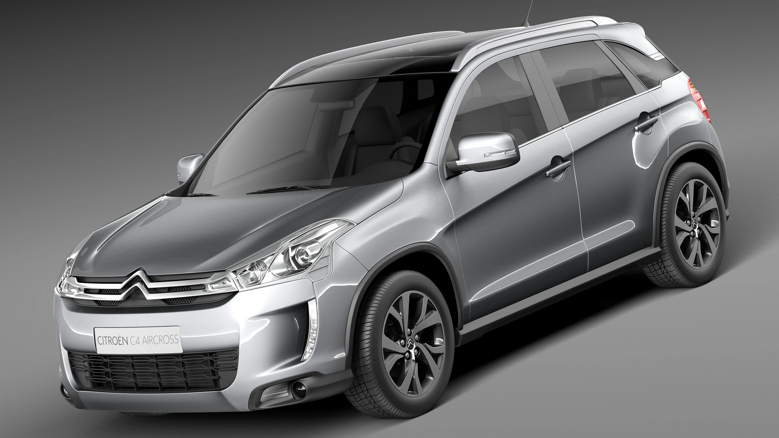 Citroen C4 Aircross 2013 3D Model .c4d .max .obj .3ds .fbx .stl .blend 