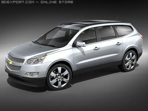 Chevrolet Traverse 2008 3D Model .c4d .max .obj .3ds .fbx .stl .blend 