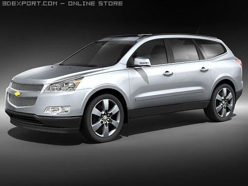 Chevrolet Traverse 2008 midpoly 3D Model .c4d .max .obj .3ds .fbx .stl .blend
