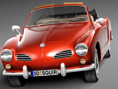 Volkswagen Karmann Ghia Cabrio 1955-1974 3D Модель