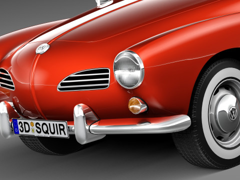 Volkswagen Karmann Ghia Cabrio 1955-1974 3D Модель