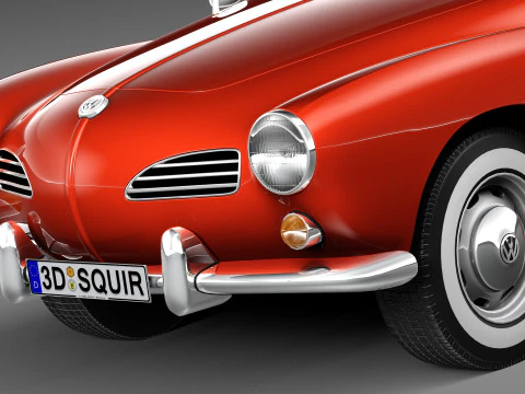 Volkswagen Karmann Ghia Cabrio 1955-1974 3D Model