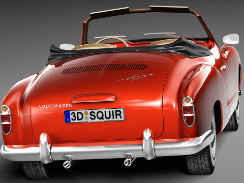Volkswagen Karmann Ghia Cabrio 1955-1974 3D Модель
