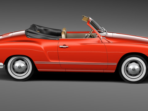 Volkswagen Karmann Ghia Cabrio 1955-1974 3D Модель