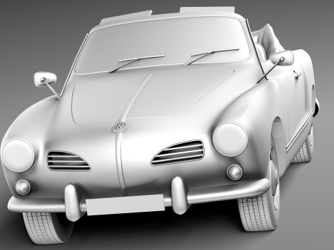 Volkswagen Karmann Ghia Cabrio 1955-1974 3D Модель