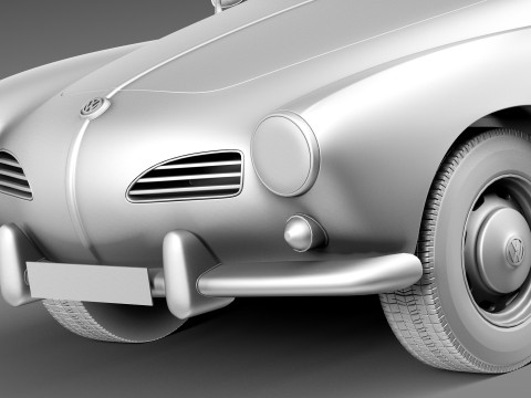 Volkswagen Karmann Ghia Cabrio 1955-1974 3D Модель