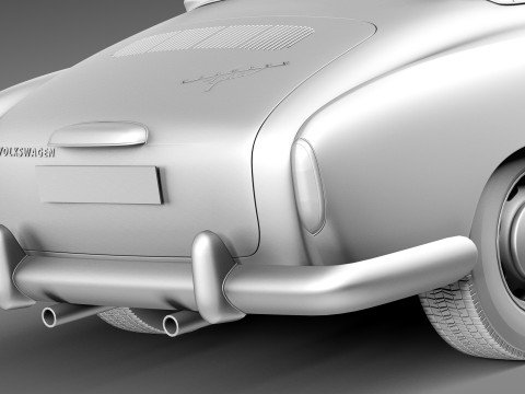 Volkswagen Karmann Ghia Cabrio 1955-1974 3D Модель