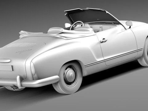 Volkswagen Karmann Ghia Cabrio 1955-1974 3D Model