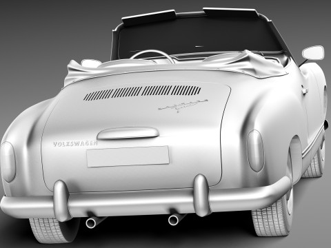 Volkswagen Karmann Ghia Cabrio 1955-1974 3D Модель