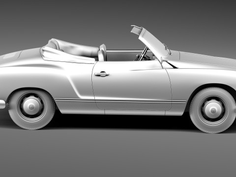 Volkswagen Karmann Ghia Cabrio 1955-1974 3D Модель