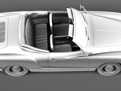 Volkswagen Karmann Ghia Cabrio 1955-1974 3D Модель