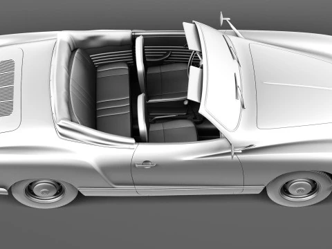 Volkswagen Karmann Ghia Cabrio 1955-1974 3D Model